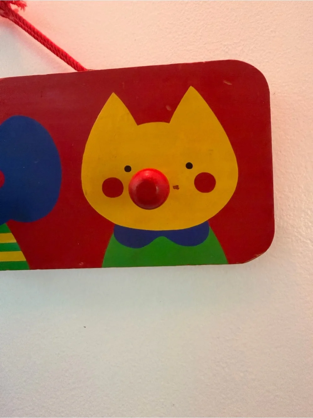 Rare Vintage SANRIO Fancy Friends wooden 3 Hook hanging wall hook